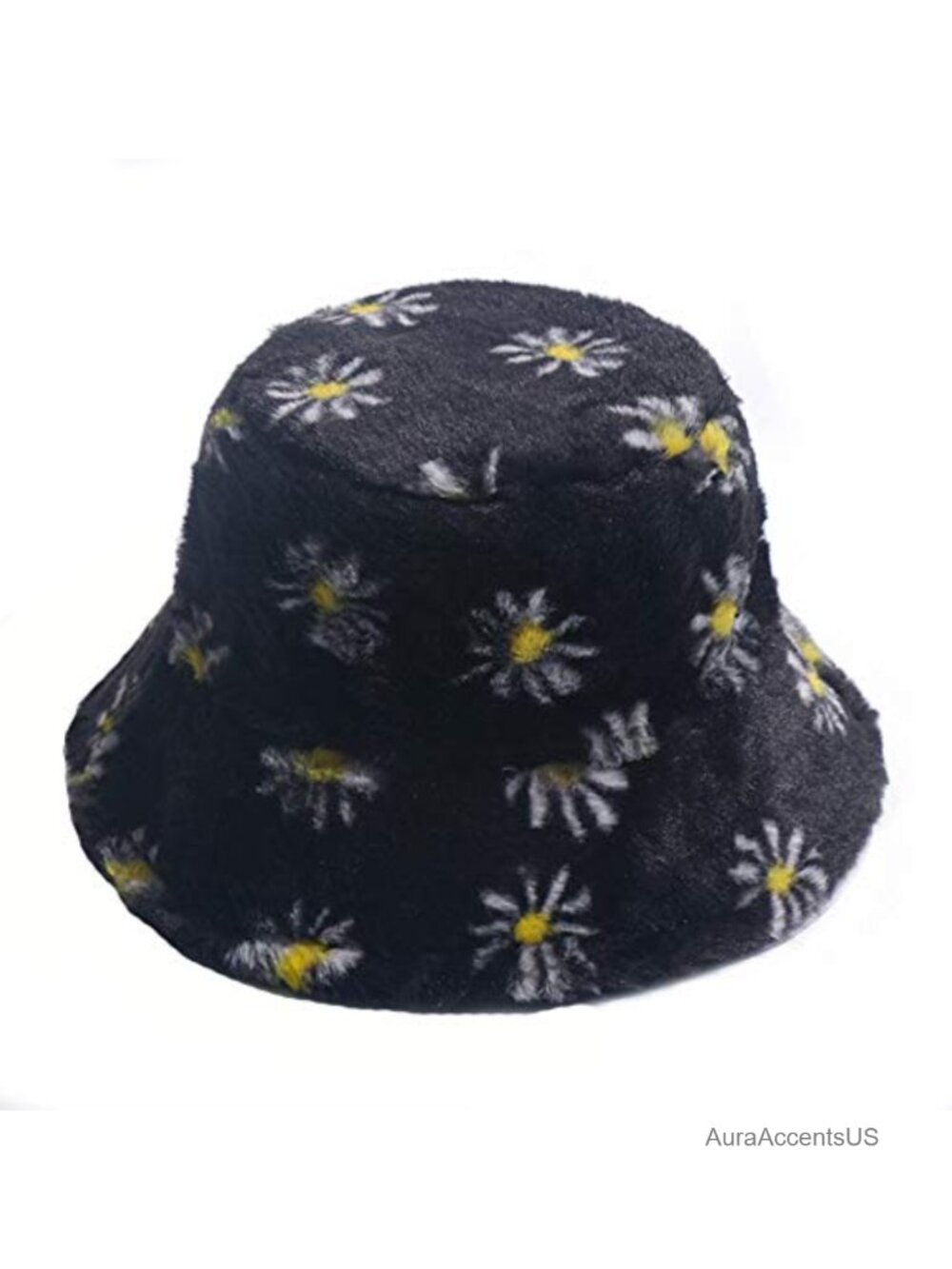 Women's Faux Fur Bucket Hat Warm Soft Winter Fisherman Cap